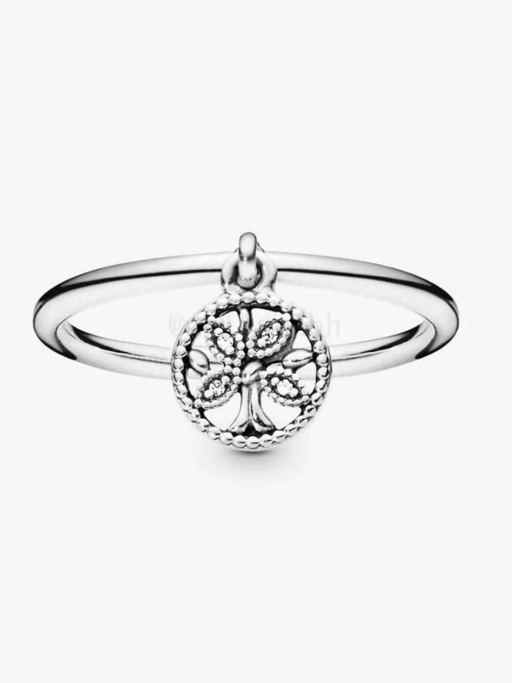 Pandora Silver Tree of Life Dangle Ring - Silver Finish